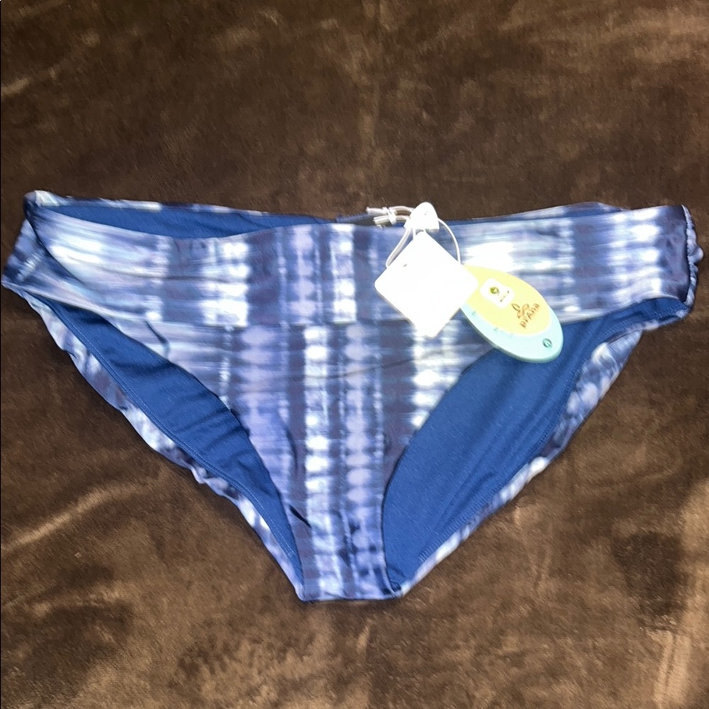 Prana Indigo Tie-Dye Bikini Bottom NWT
